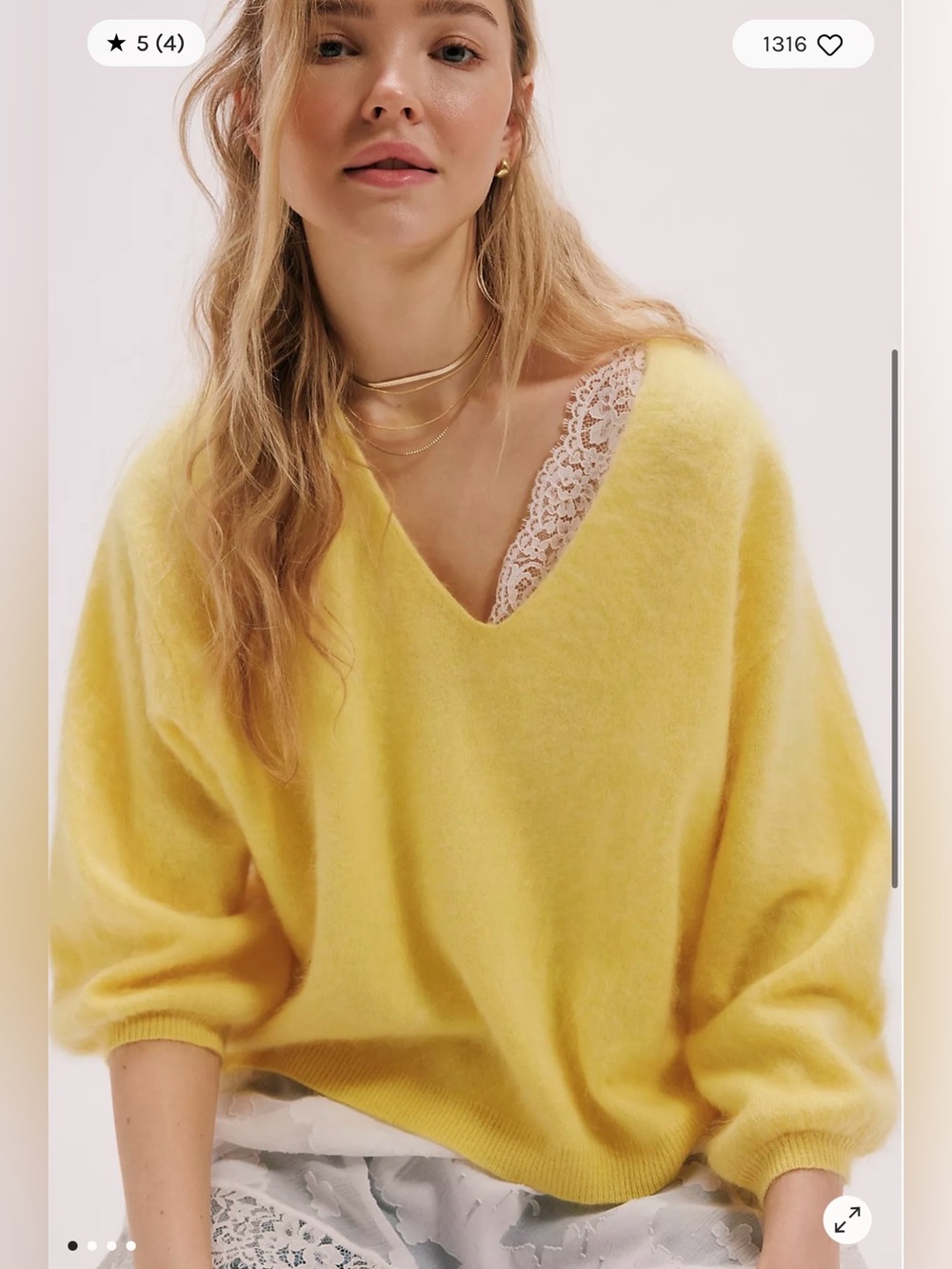 NWT Free People Ava Brushed Cashmere Sweater Pullover